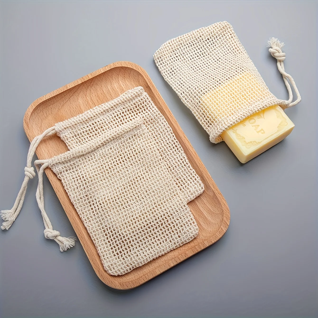 Skincare D'Alba - Natural Cotton Soap Saver Bag, 3
