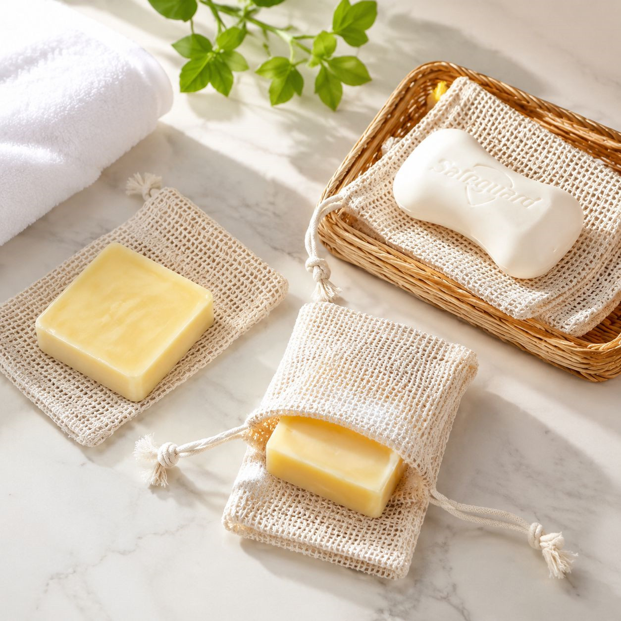 Natural Cotton Soap Saver Bag, - огляд і ціна Skincare D'Alba