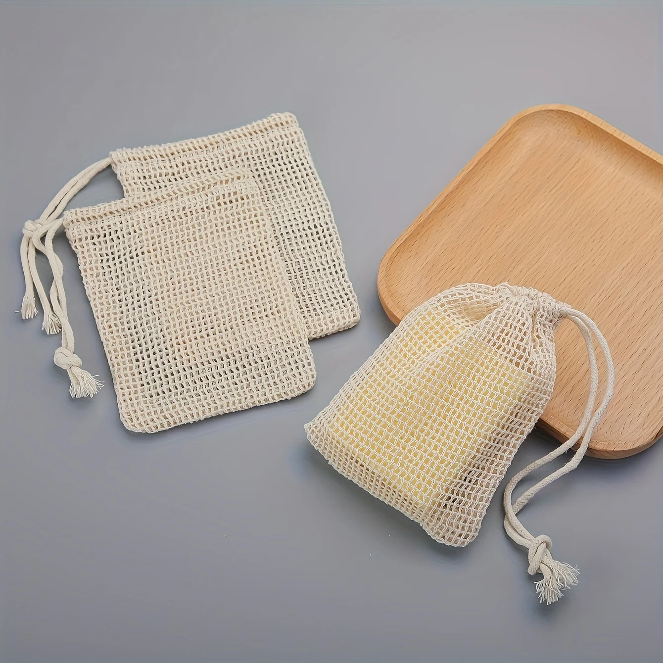 Natural Cotton Soap Saver Bag, - огляд і ціна Skincare D'Alba